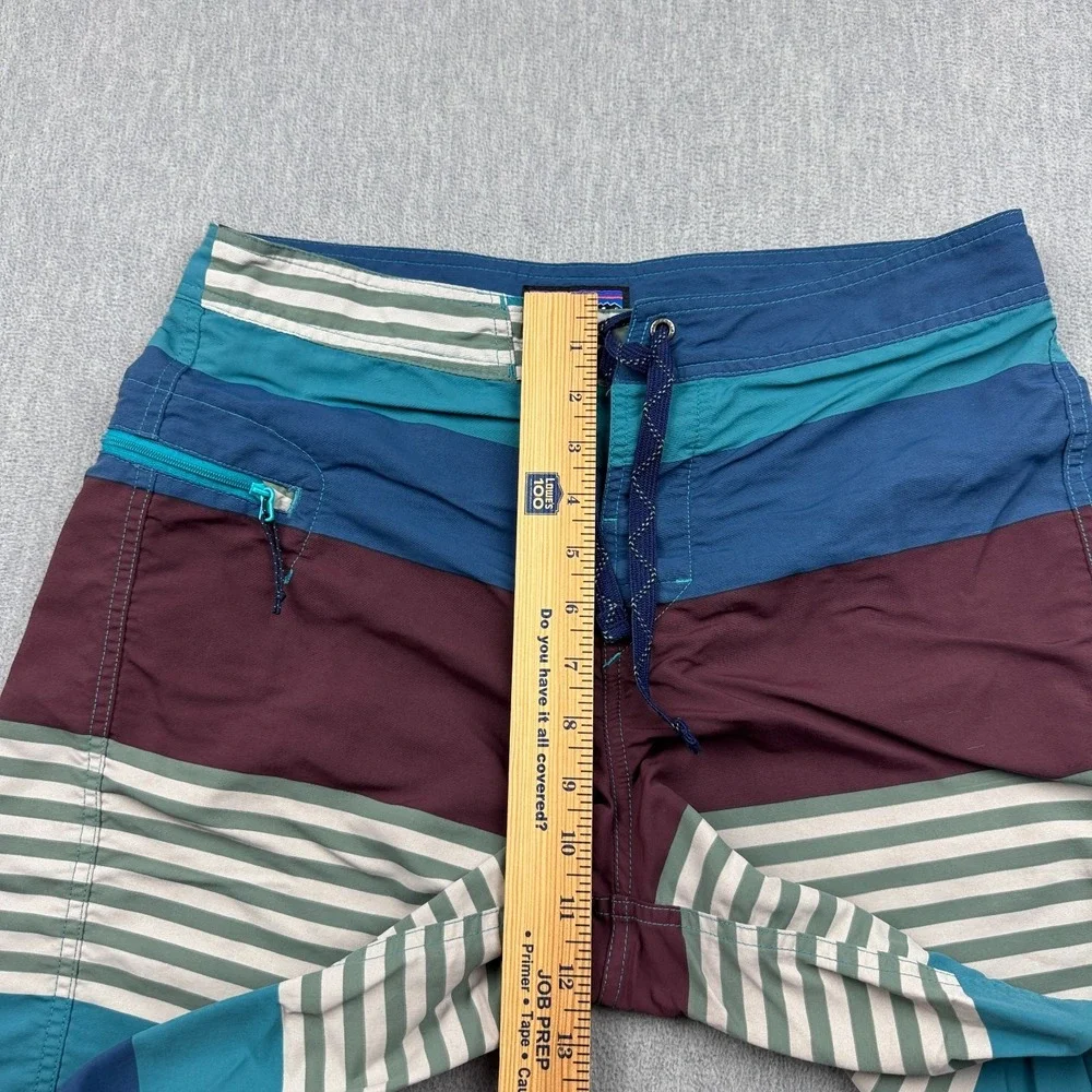 Patagonia Board Shorts Mens 32 Multicolor Stripes Wavefarer Swim Trunks 86558